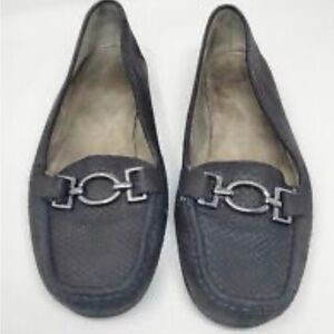 Aerosoles Black Leather Slip on flats Loafers size 8